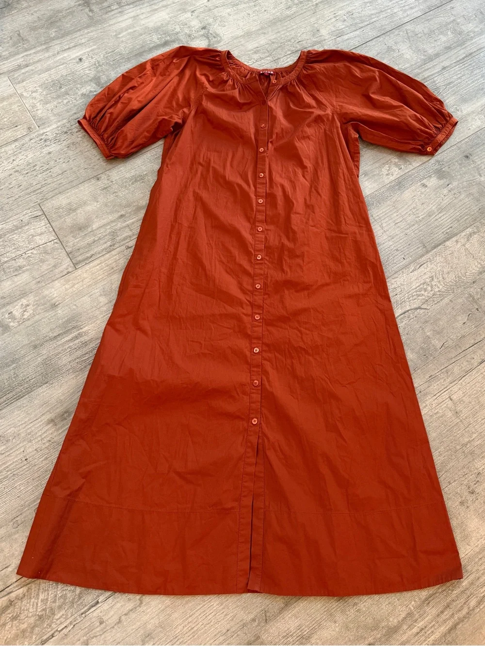 staud orange maxi dress Staud Tiered Ripley Maxi Dress by Staud